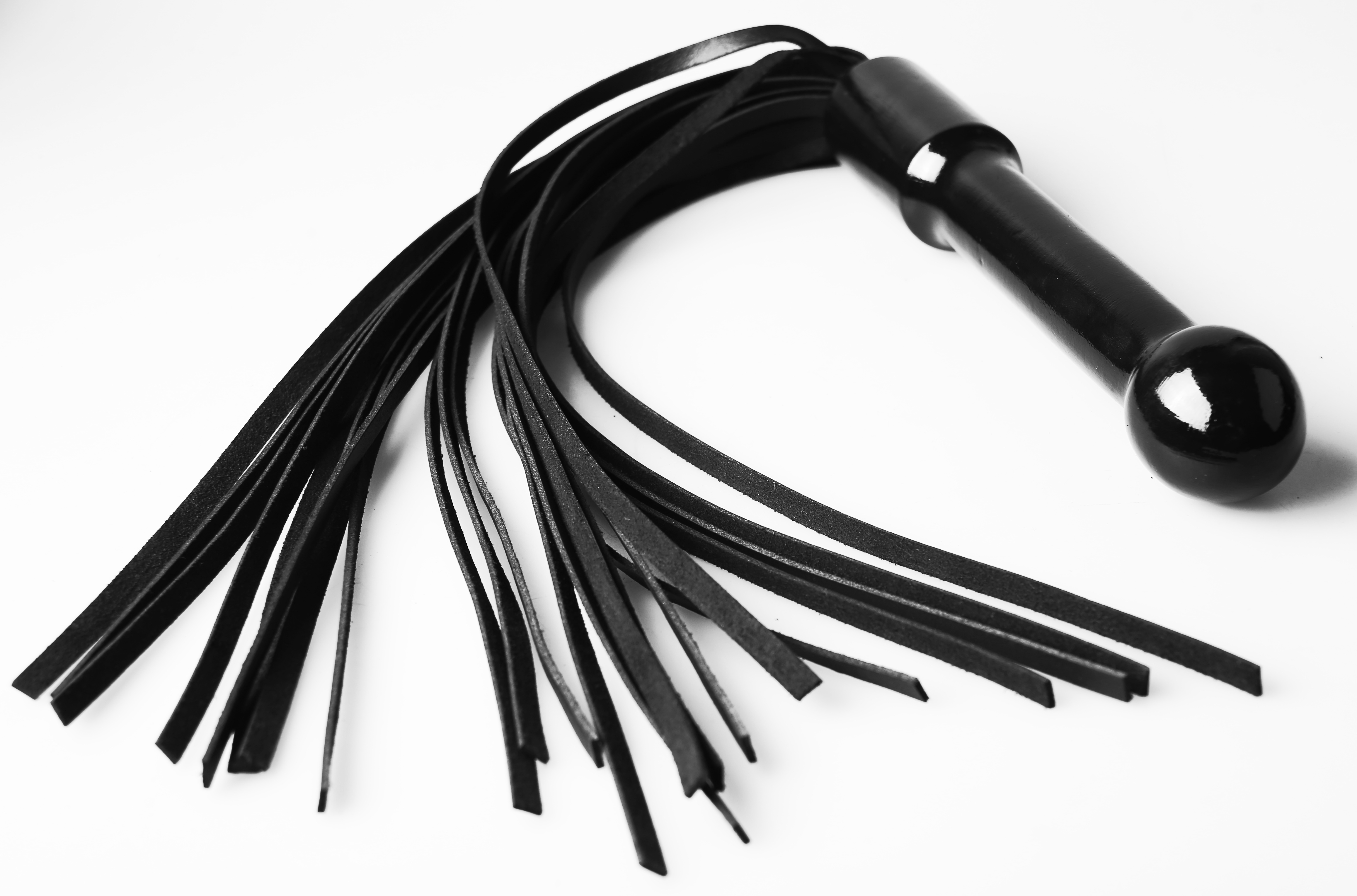 PEITSCHE - FLOGGER mit Holzgriff