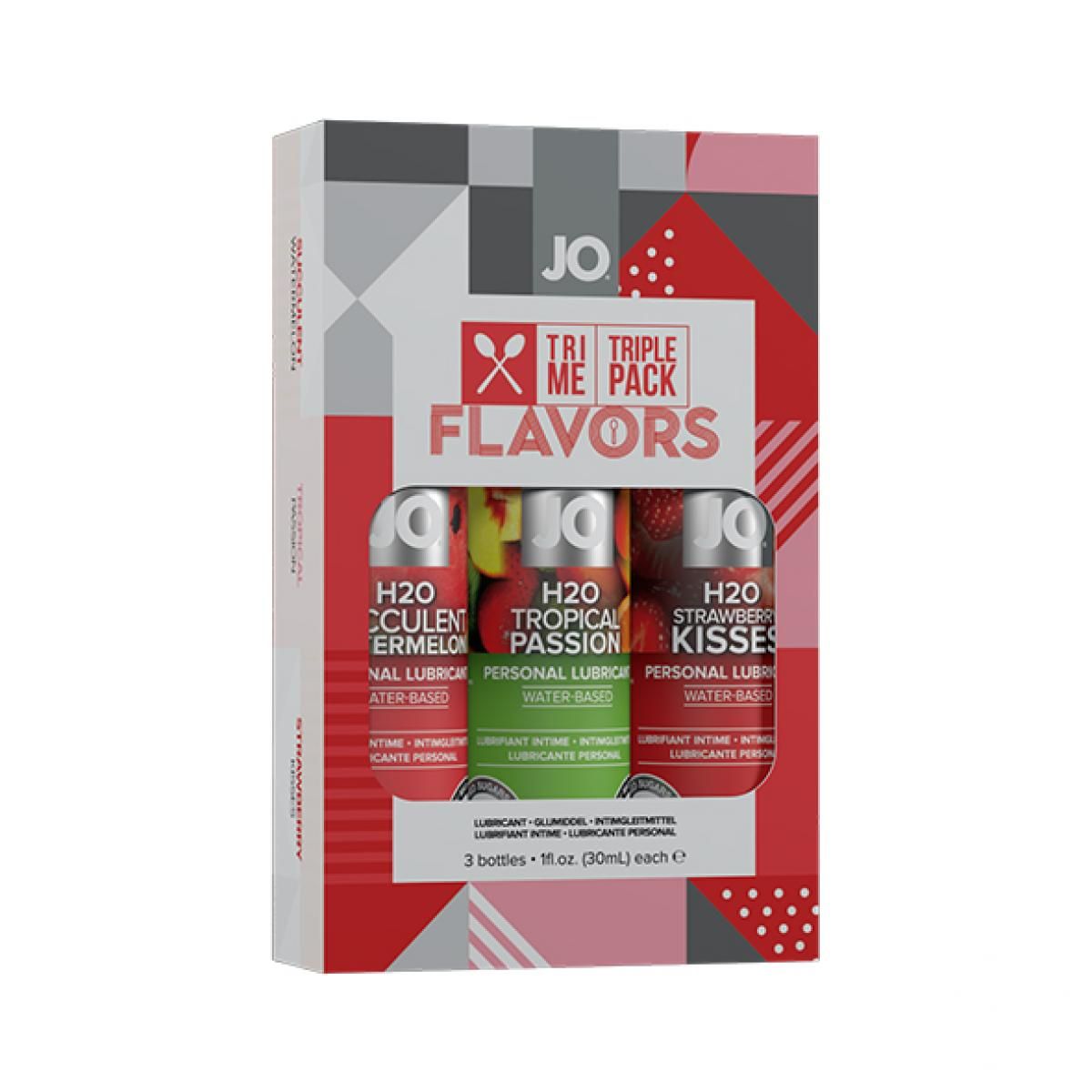 Aromatisierte Gleitmittel-Sets mit drei Sorten – System JO
