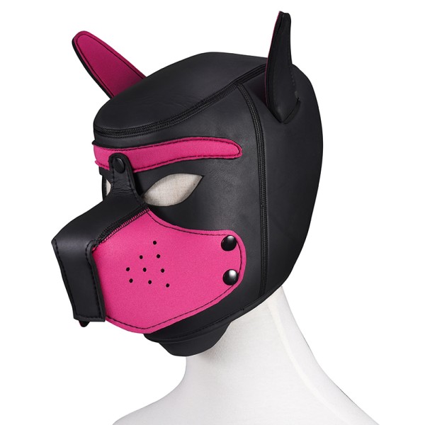 Puppy Play Dog Maske – Hunde Maske für Rollenspiele – Pink