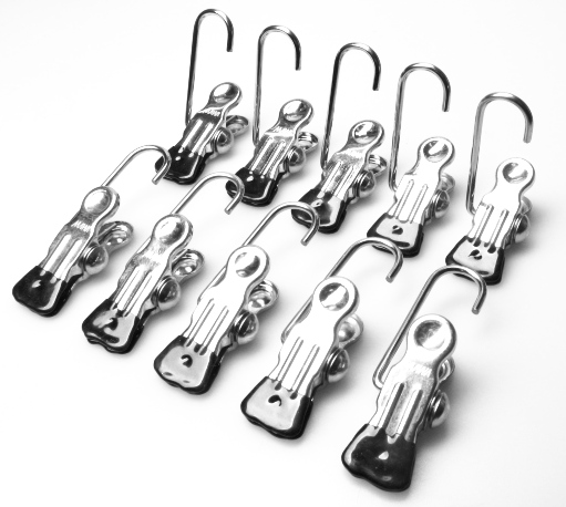 10er Pack - Mawa Klemmen mit großem Haken - mittlere Stärke