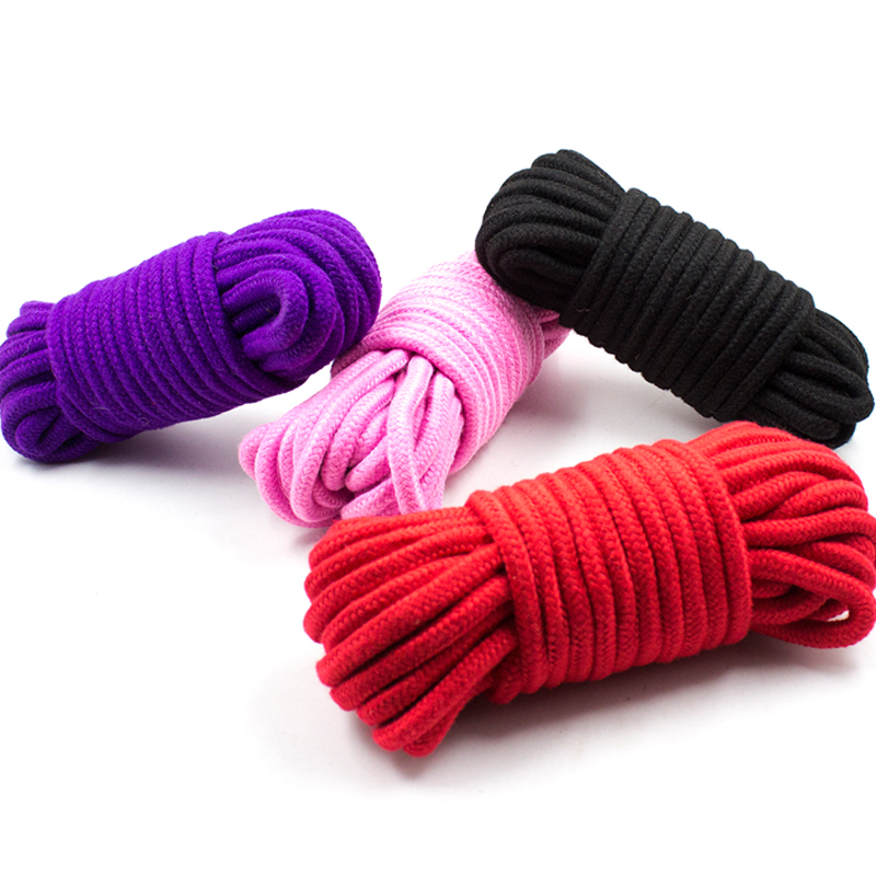 Baumwollseil 8mm 10 Meter in rot, rosa, lila oder schwarz!