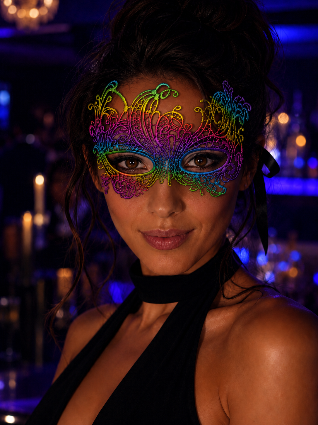 venezianische Maske in rainbow-color!
