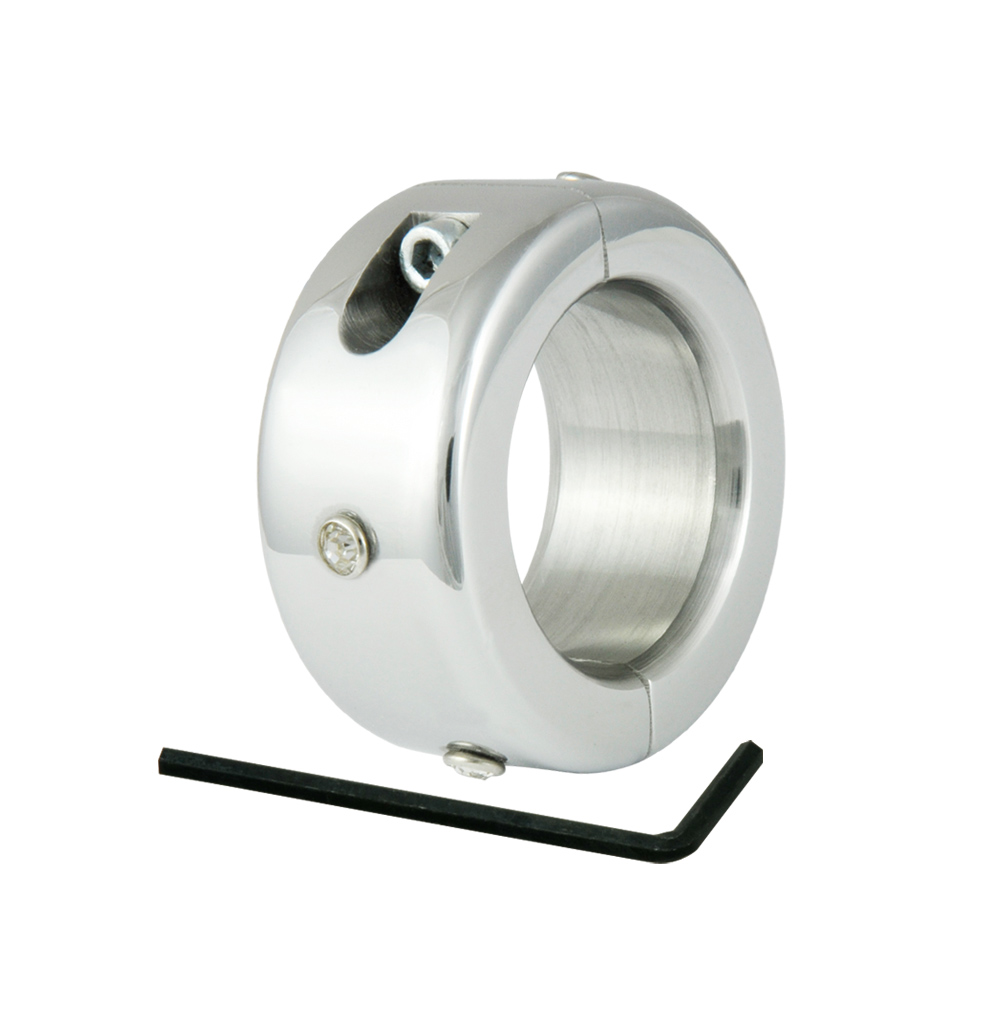 Hodenring Edelstahl mit Zirkonia gross